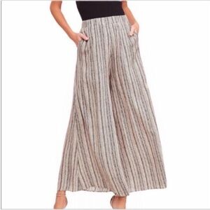 L LOVE Striped Ankle Palazzo Pants M